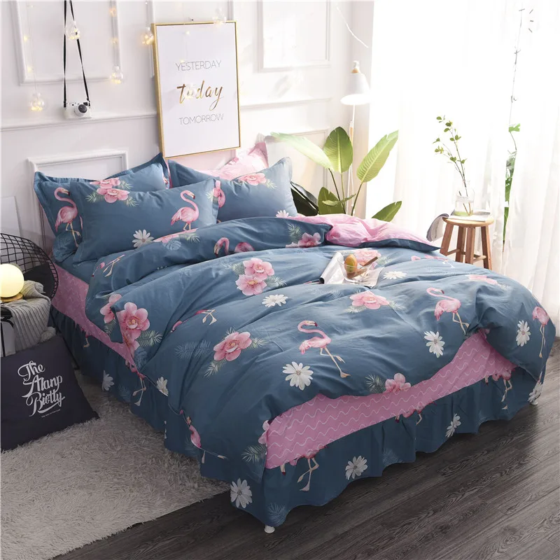 Home Textiles Quilt Cover /Bed Skirt/Pillowcase Hot Sale Bedding Four-Piece Set Fresh Natural Comfort Multi Size Optional
Home Textiles Quilt Cover /Bed Skirt/Pillowcase Hot Sale Bedding Four-Piece Set Fresh Natural Comfort Multi Size Optional