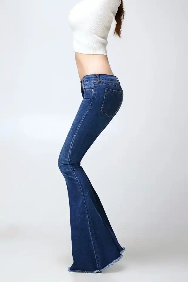 short bell bottom jeans