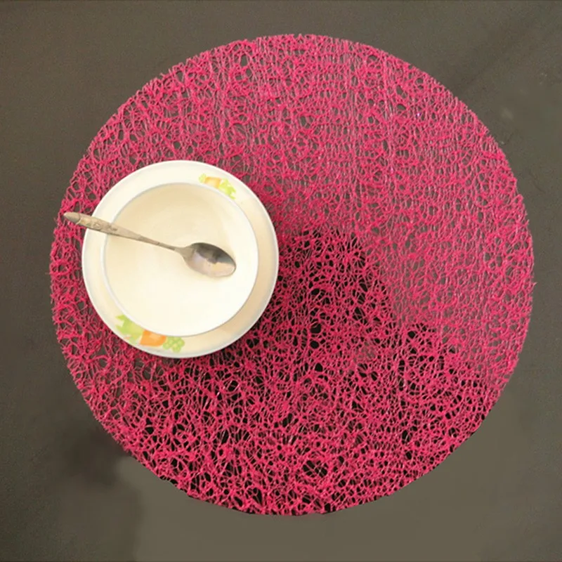 Table Round Coasters Plate Pad Slip-resistant PVC Table Mat Placemat Dining Table Decor Heat Insulation Mat Tablecloth New
Table Round Coasters Plate Pad Slip-resistant PVC Table Mat Placemat Dining Table Decor Heat Insulation Mat Tablecloth New