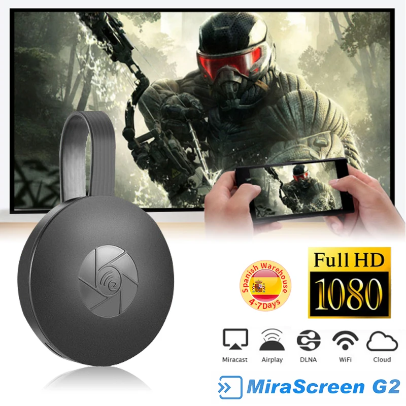 MiraScreen G2 1080P HD TV Box for Android Wireless WiFi Display TV Dongle Receiver TV Stick mirroring Receiver & L7 HDTV Cable
MiraScreen G2 1080P HD TV Box for Android Wireless WiFi Display TV Dongle Receiver TV Stick mirroring Receiver & L7 HDTV Cable