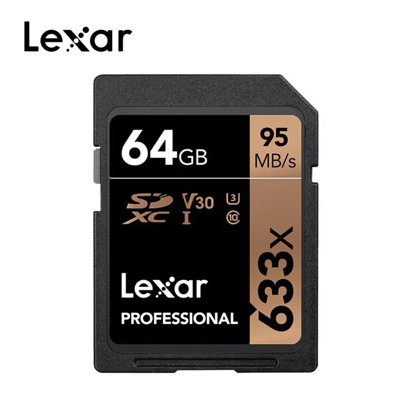 

High speed Lexar 32GB 64GB Class 10 SD SDHC SDXC Memory Card in SD card 128GB 256GB 512G 95MB/s for Digital SLR/HD camera