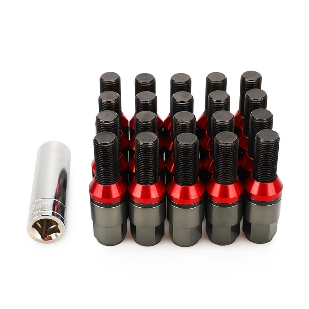 20PCS Steel Taper lug bolt cone seat Wheel Bolts Lug Nuts with caps for bolts &sleeve M12*1.25 M12*1.5 M14*1.25 M14*1.5 For BMW
20PCS Steel Taper lug bolt cone seat Wheel Bolts Lug Nuts with caps for bolts &sleeve M12*1.25 M12*1.5 M14*1.25 M14*1.5 For BMW
