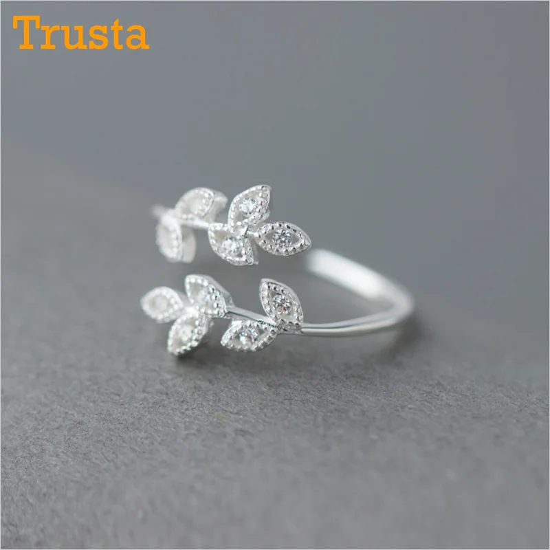 Trusta 2018 Women Leaf CZ Shape Ring Letter Opening Fashion Jewelry Pure 100% 925 Sterling Silver Finger Rings Best Gift DS483
Trusta 2018 Women Leaf CZ Shape Ring Letter Opening Fashion Jewelry Pure 100% 925 Sterling Silver Finger Rings Best Gift DS483