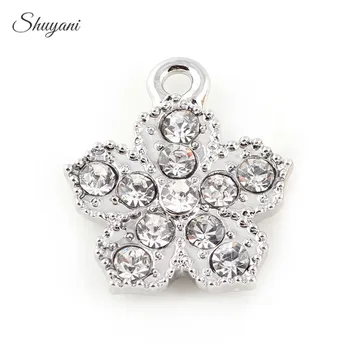 20PCS Fashion 2Colors Rhinestone Crystal Flower Charms Pendant Jewelry fit DIY Necklace Bracelet 17*19mm
20PCS Fashion 2Colors Rhinestone Crystal Flower Charms Pendant Jewelry fit DIY Necklace Bracelet 17*19mm