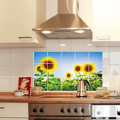 Hot Kitchen Decor Oil Proof Aluminum Foil Wall Sticker Paper