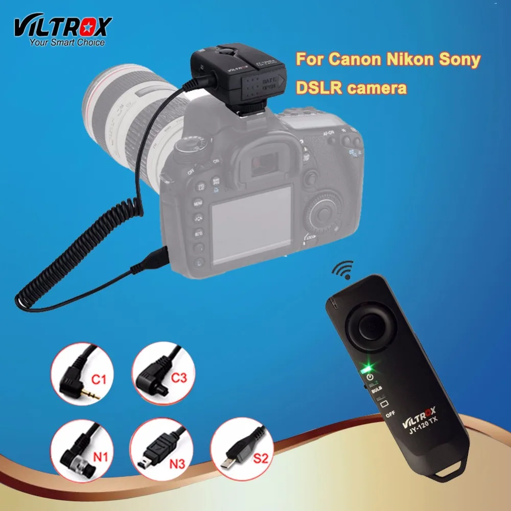 Viltrox JY-120 Wireless Remote Shutter Release Control for Canon EOS 1300D6D Mark 2 Nikon D5 D500 D810A Sony A7R/S II Pentax
Viltrox JY-120 Wireless Remote Shutter Release Control for Canon EOS 1300D6D Mark 2 Nikon D5 D500 D810A Sony A7R/S II Pentax