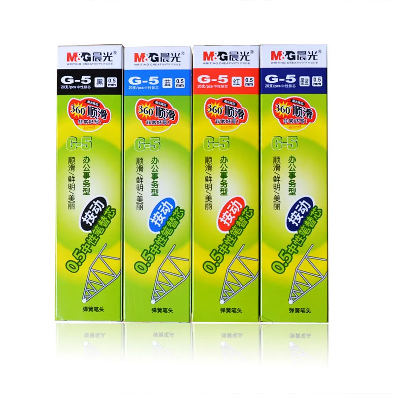 20pcs/box M&G prees gel pen refills 0.5MM pen fefill For the M&G K-35 press type neutral pen free shipping
20pcs/box M&G prees gel pen refills 0.5MM pen fefill For the M&G K-35 press type neutral pen free shipping