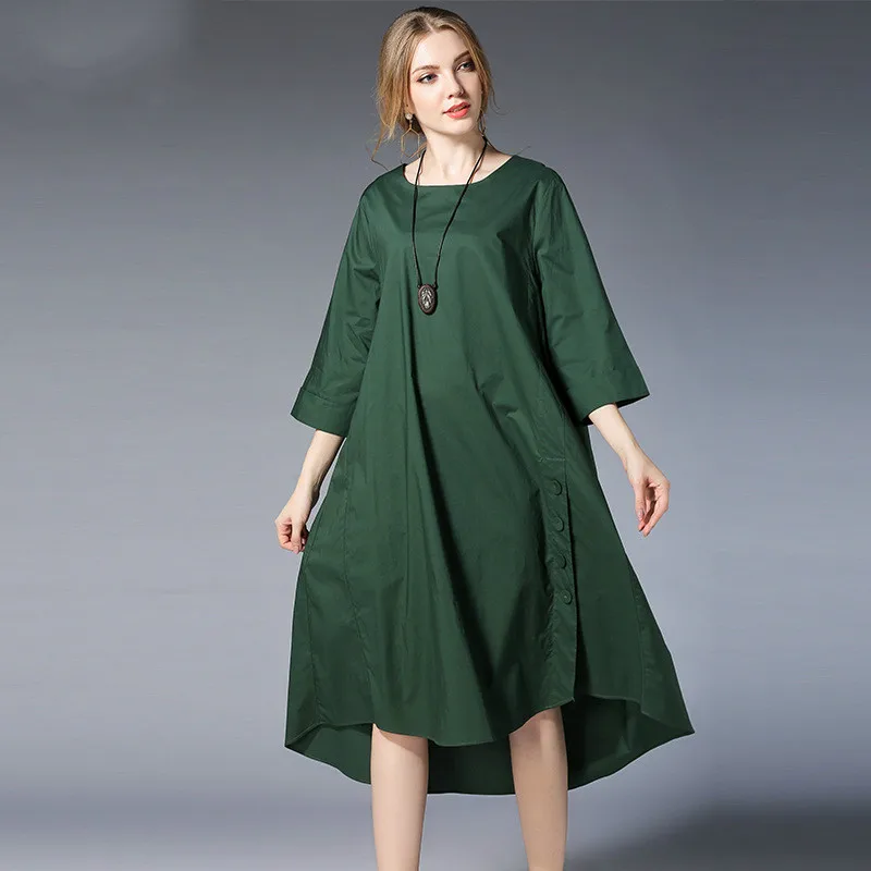 Cotton Midi Oversize Dress Women Plus Size Dresses Solid Minimalist Style XL TO 4XL
Cotton Midi Oversize Dress Women Plus Size Dresses Solid Minimalist Style XL TO 4XL