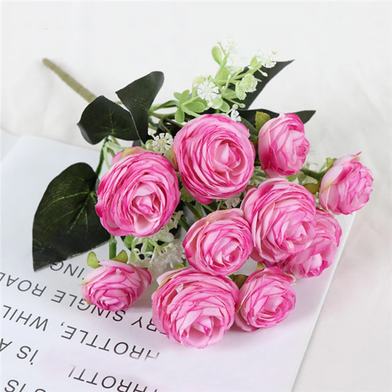 1pcs Silk Artificial Flowers 10 Head Home Rose Hand Feel Felt Simulation Wedding Bouquet flowers Rose Decorative Flower
1pcs Silk Artificial Flowers 10 Head Home Rose Hand Feel Felt Simulation Wedding Bouquet flowers Rose Decorative Flower