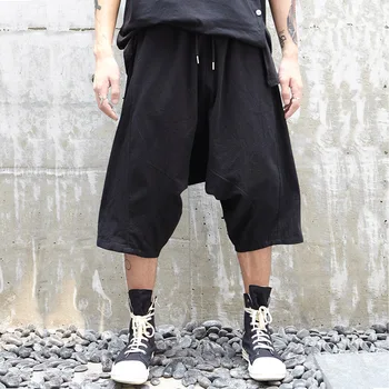 Men Japan Dark Black Cotton Linen Low Crotch Casual Pant Male Loose Harem Trousers Streetwear Hip Hop Wide Leg Pant Short Pant
Men Japan Dark Black Cotton Linen Low Crotch Casual Pant Male Loose Harem Trousers Streetwear Hip Hop Wide Leg Pant Short Pant