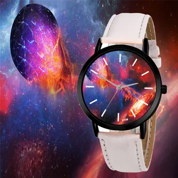 

Zhou Lianfa Foreign Trade Hot Series First-hand Source Of Creative Starry Sky 2019 New Fashion Woman's Watch Lather Strap Femme2