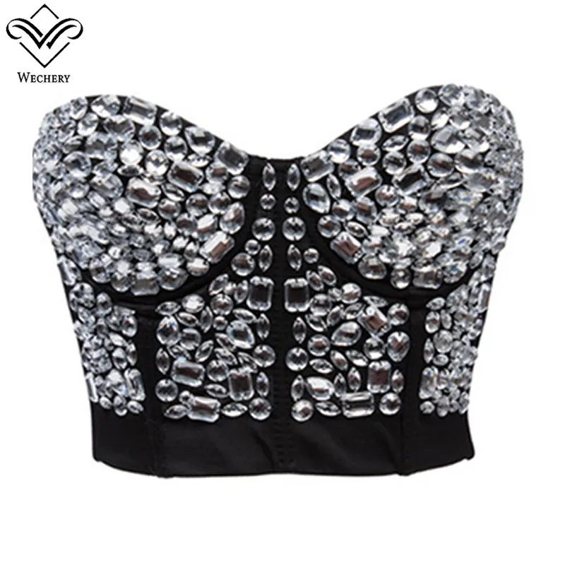 Wechery Women Party Corset Bra Tops Steampunk Gothic Push Up Gorset Rhinestone Tops Sexy Lingerie Clubwear Sliver
Wechery Women Party Corset Bra Tops Steampunk Gothic Push Up Gorset Rhinestone Tops Sexy Lingerie Clubwear Sliver