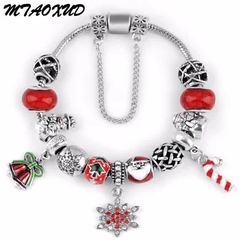 2020 new High Quality Silver plated christmas Bead Pa Bracelet For Women european Pulseras
2020 new High Quality Silver plated christmas Bead Pa Bracelet For Women european Pulseras