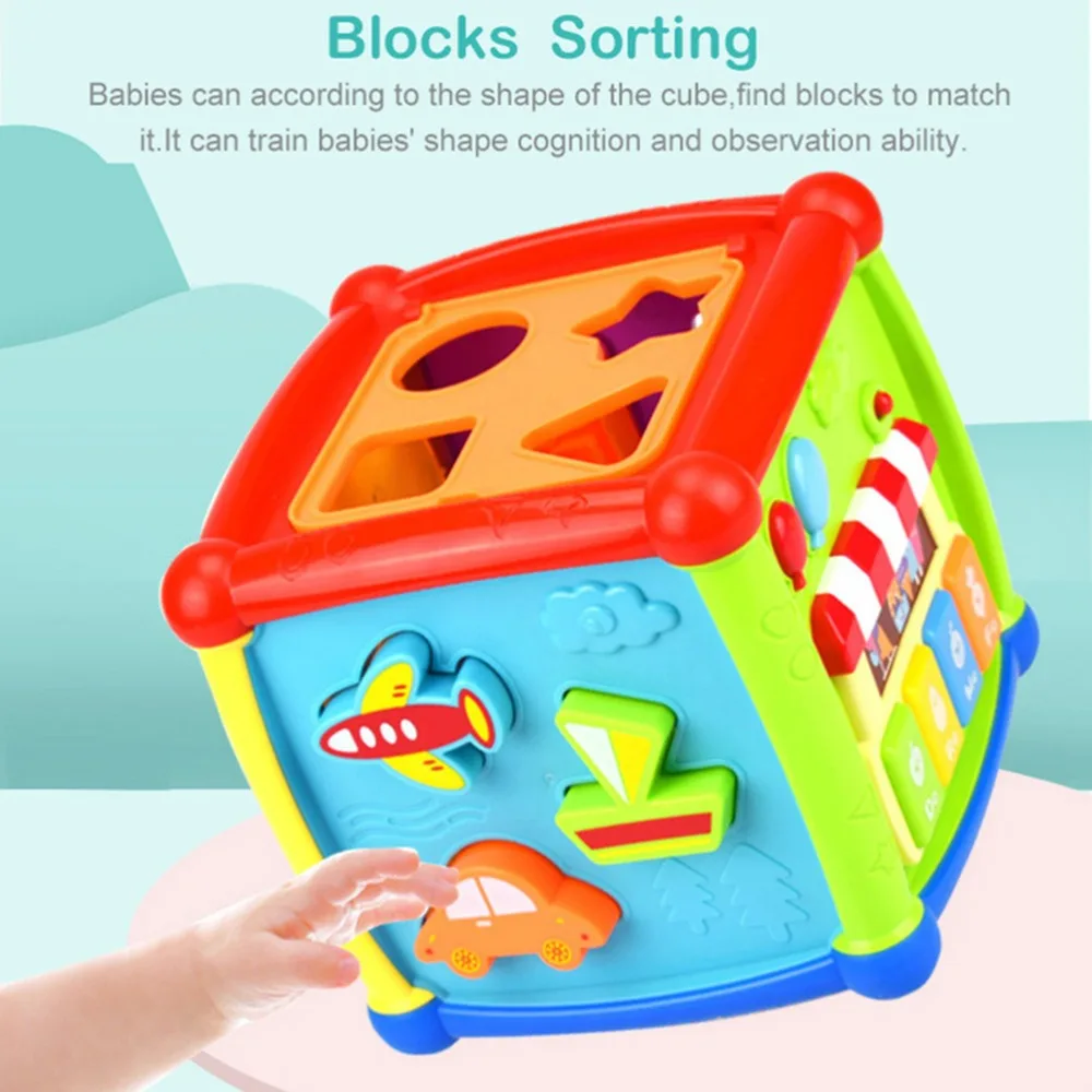 Baby Activity Cube Blocks Toy Shape Sorter Montessori Educational Early Learning Building Blocks Toys For Children's Gift
Baby Activity Cube Blocks Toy Shape Sorter Montessori Educational Early Learning Building Blocks Toys For Children's Gift