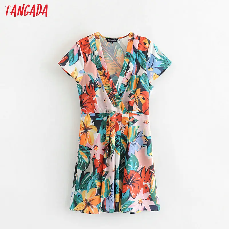 Tangada fashion print dress women short sleeve dress summer pockets beach style dresses casual vestido 3W52
Tangada fashion print dress women short sleeve dress summer pockets beach style dresses casual vestido 3W52