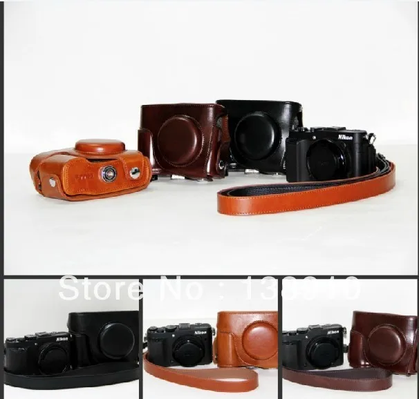 Фото Высокое качество нового Камера кожаный чехол сумка для Nikon Coolpix P7700 | Электроника