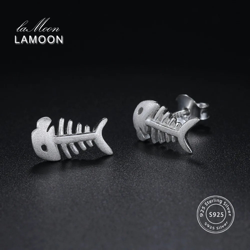 LAMOON Wiredrawing Fish Bone Shaped 100% Real 925-Sterling-Silver Stud Earrings S925 Fine Jewelry For Women Girl Gift LMEY020
LAMOON Wiredrawing Fish Bone Shaped 100% Real 925-Sterling-Silver Stud Earrings S925 Fine Jewelry For Women Girl Gift LMEY020