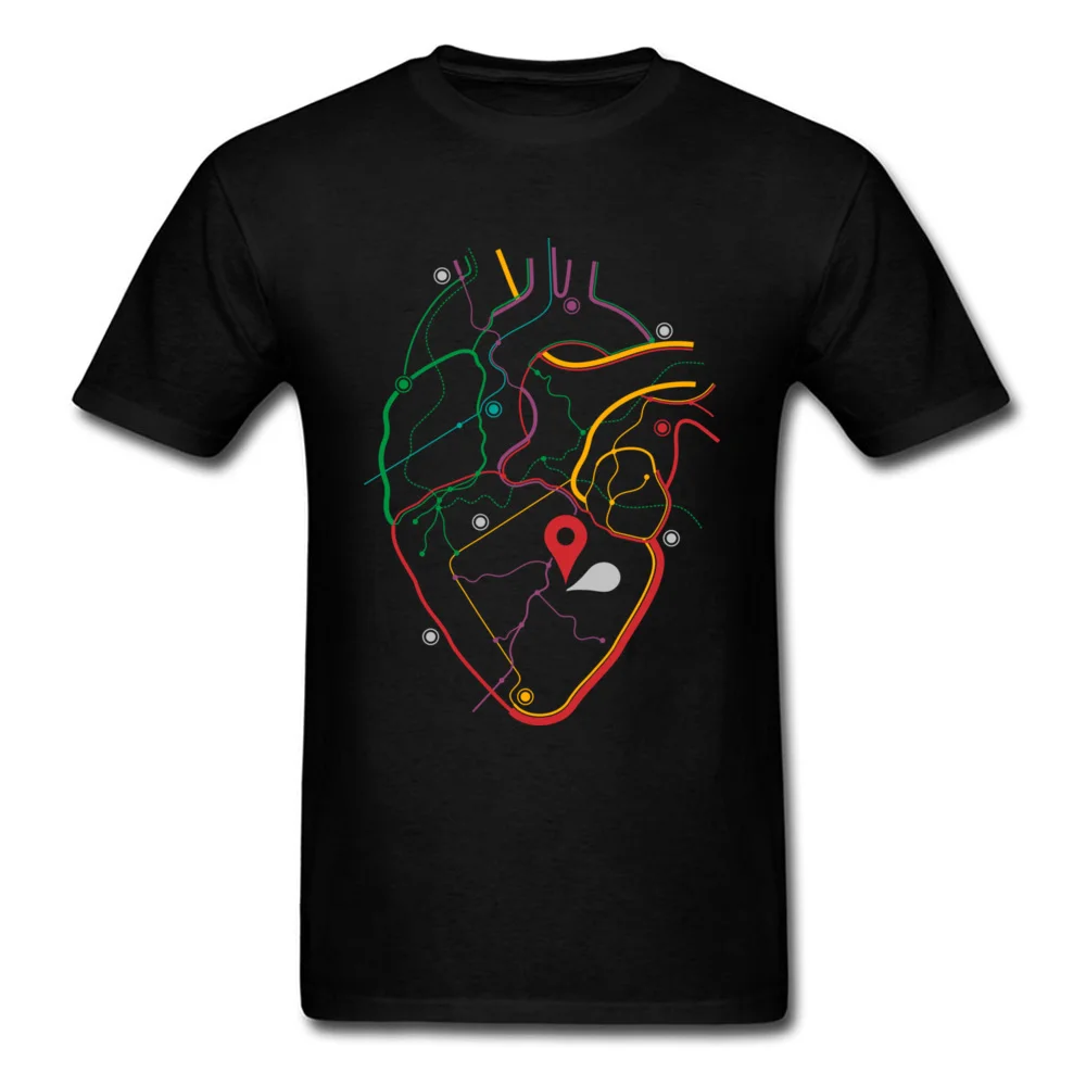 Prevailing You Are Here Leisure T Shirt Crewneck Cotton Fabric Man Tops Shirts Short Sleeve Summer Fall Leisure Sweatshirts You Are Here black