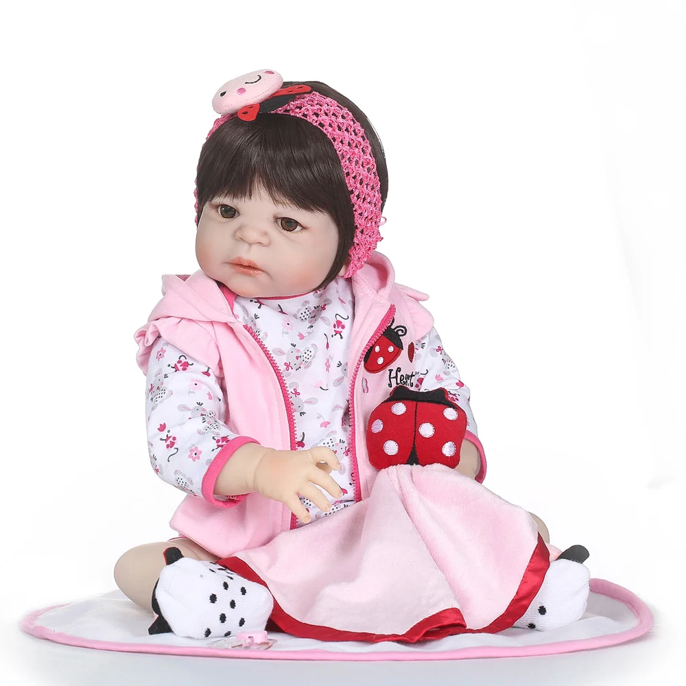 Full Body Silicone Vinyl Babies Reborn Dolls Realistic Alive 23 inch New Born Baby Beetle clothing bebes reborn bonecas Gift
Full Body Silicone Vinyl Babies Reborn Dolls Realistic Alive 23 inch New Born Baby Beetle clothing bebes reborn bonecas Gift