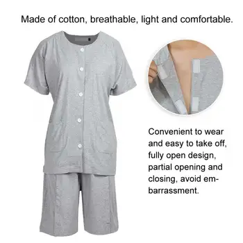 Summer Short Sleeve Adult Incontinence Nursing Clothes Convenient to Take off Nursing Suit Brace Support l
Summer Short Sleeve Adult Incontinence Nursing Clothes Convenient to Take off Nursing Suit Brace Support l