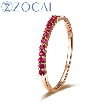 ZOCAI Brand Ruby ring real natural genuine ruby 0.14 CT ring 18K rose gold gift ring W02308
ZOCAI Brand Ruby ring real natural genuine ruby 0.14 CT ring 18K rose gold gift ring W02308