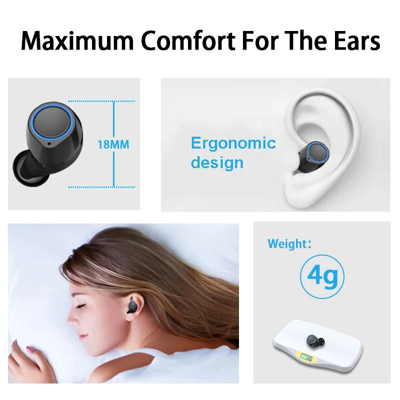 TWS X03 Wireless Bluetooth Earphones V5.0 Charge Sport Touch Control Wireless Headphone IPX5 With Ear hook For all phones
TWS X03 Wireless Bluetooth Earphones V5.0 Charge Sport Touch Control Wireless Headphone IPX5 With Ear hook For all phones