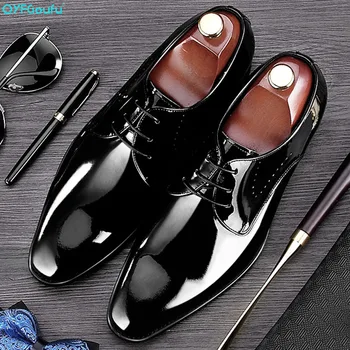 QYFCIOUFU Patent Leather Formal Shoes Men Genuine Leather Wedding Office Dress Shoe Man Footwear Handmade Derby Oxford Shoes
QYFCIOUFU Patent Leather Formal Shoes Men Genuine Leather Wedding Office Dress Shoe Man Footwear Handmade Derby Oxford Shoes
