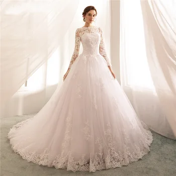 2019 Dress Full O Neck Sexy Lace Vintage Ball Gown White Women Vintage Wedding Elegant A-Line Party Fashion Dresses Wholesale
2019 Dress Full O Neck Sexy Lace Vintage Ball Gown White Women Vintage Wedding Elegant A-Line Party Fashion Dresses Wholesale