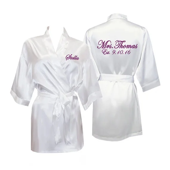 Personalized name Satin bride Bridal Shower pajamas nightgown Robes Wedding Hens Night Bachelorette Party favors decorations
Personalized name Satin bride Bridal Shower pajamas nightgown Robes Wedding Hens Night Bachelorette Party favors decorations