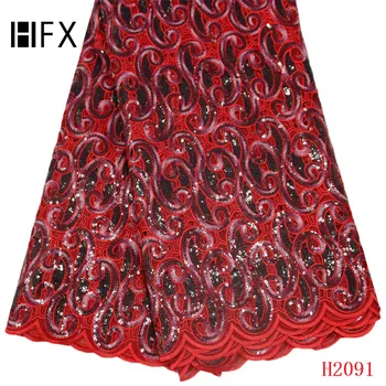 HFX Organza African Lace Fabrics Red Nigeria 5 Yards High Quality Wedding Dress Sequin French Lace Fabric X2091
HFX Organza African Lace Fabrics Red Nigeria 5 Yards High Quality Wedding Dress Sequin French Lace Fabric X2091