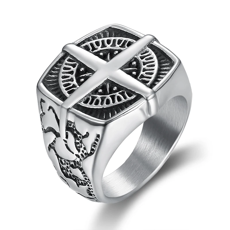 Size 8-13 anti silver stainless steel viking men compass ring f men models vintage Bague fashion men cross rings
Size 8-13 anti silver stainless steel viking men compass ring f men models vintage Bague fashion men cross rings