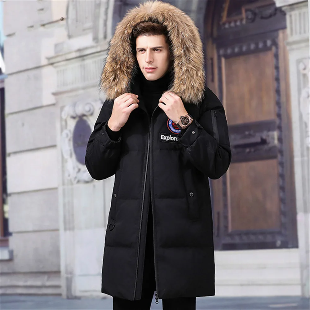 Winter Coat for Men Detachable Furry Hat Jackets Men Puffer Goose Down Jacket Ropa de Hombre Thick Warm Bubble Long Male Coat
Winter Coat for Men Detachable Furry Hat Jackets Men Puffer Goose Down Jacket Ropa de Hombre Thick Warm Bubble Long Male Coat