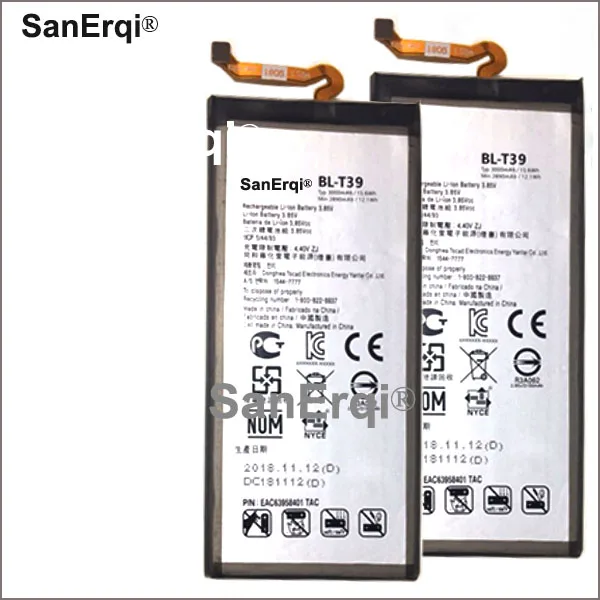 High Quality 3000mAh BL-T39 battery for LG G7 G7+ G7ThinQ LM G710 Smartphone Battery
High Quality 3000mAh BL-T39 battery for LG G7 G7+ G7ThinQ LM G710 Smartphone Battery