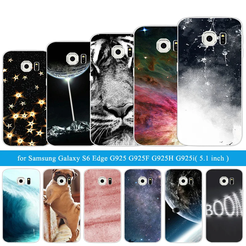 Для Samsung Galaxy S6 Edge Fundas 5 1 "для Coque чехол для G925 G925F G925H G925i с изображением льва