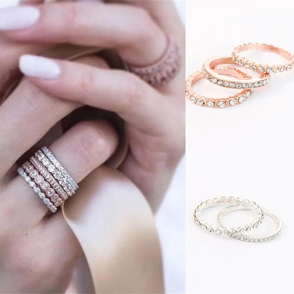 5 PCS Hot Sale Charming Women Wedding Jewelry Vintage Sparkly Rose Crystal Rhinestone Stackable Ring Set Fashion Bohemian Rings
5 PCS Hot Sale Charming Women Wedding Jewelry Vintage Sparkly Rose Crystal Rhinestone Stackable Ring Set Fashion Bohemian Rings