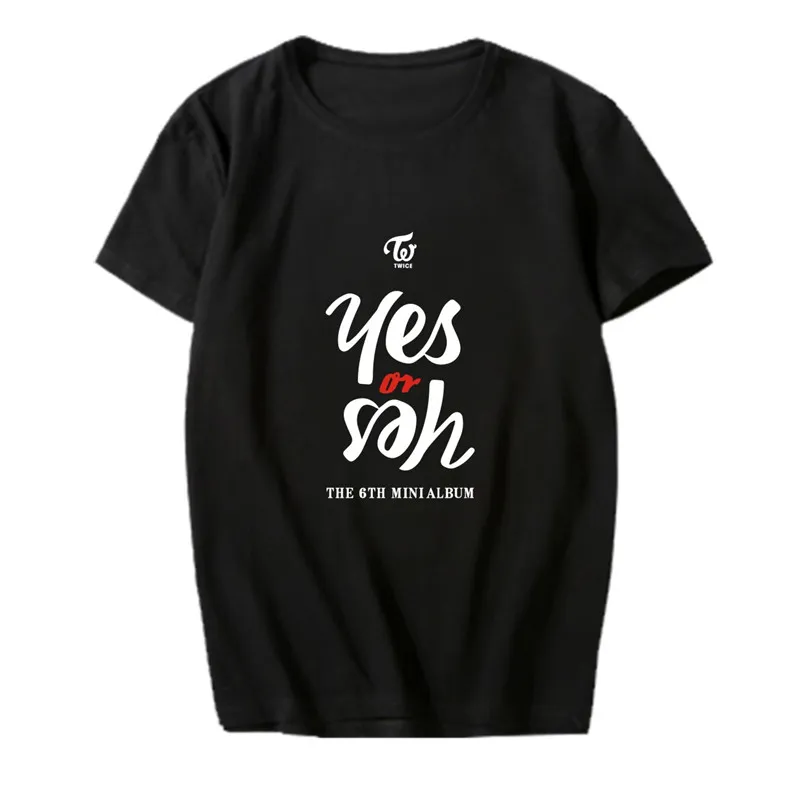 KPOP TWICE The 6th Mini Album Yes or Yes Tees 2018 New Hip Hop Tshirt K-POP T Shirt Short Sleeve Tops T-shirts PT981
KPOP TWICE The 6th Mini Album Yes or Yes Tees 2018 New Hip Hop Tshirt K-POP T Shirt Short Sleeve Tops T-shirts PT981