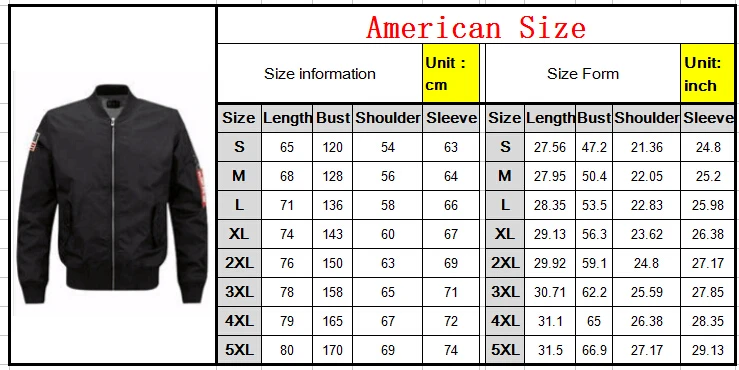 european jacket sizes 