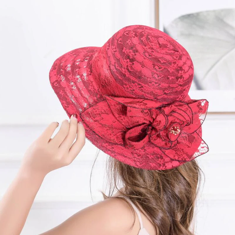 2018 New Summer Elegant Hat for Women Wide Brim Lace Floppy Hat Ladys Party Cap Beach UV Sunhats Chapeau Femme
2018 New Summer Elegant Hat for Women Wide Brim Lace Floppy Hat Ladys Party Cap Beach UV Sunhats Chapeau Femme