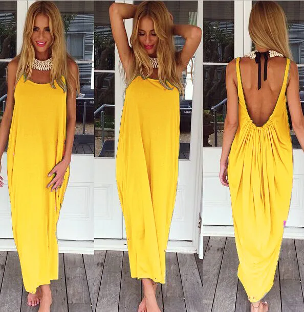 2018 Solid Color U Back Sexy Dress Vest Loose Dress Sheath Clubwear Party Dress Femme Summer Sundress 5 Color Party Long Dress
2018 Solid Color U Back Sexy Dress Vest Loose Dress Sheath Clubwear Party Dress Femme Summer Sundress 5 Color Party Long Dress