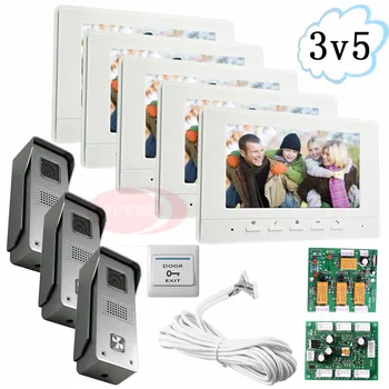 SUNFLOWERVDP Wired Video Door Phone Doorbell Intercom System For 3 Doors 5 Monitors 7inch Screen Free Shipping 5 Years Warranty
SUNFLOWERVDP Wired Video Door Phone Doorbell Intercom System For 3 Doors 5 Monitors 7inch Screen Free Shipping 5 Years Warranty