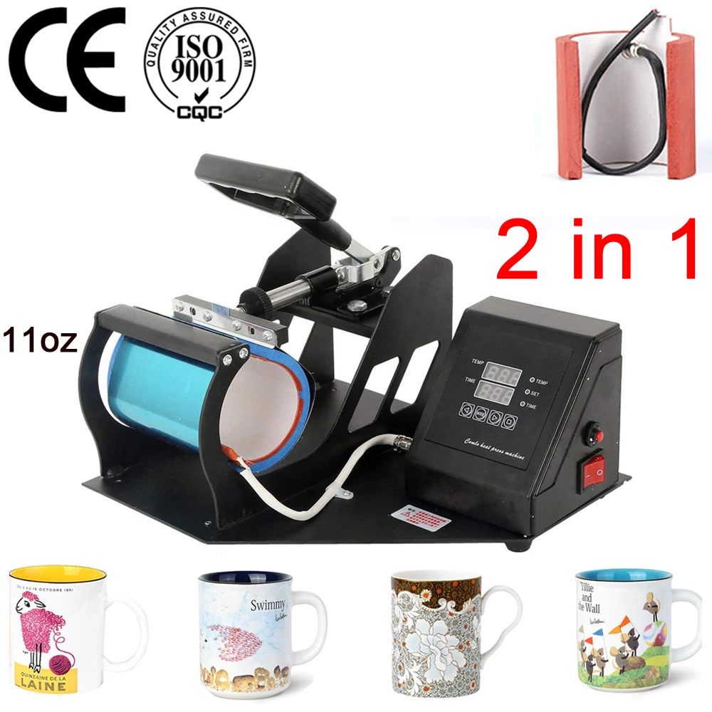 double display 2 in 1 Mug Press Machine Sublimation Printer Heat Transfer Mug Printing Machine for Mug Cup 6/11OZ
double display 2 in 1 Mug Press Machine Sublimation Printer Heat Transfer Mug Printing Machine for Mug Cup 6/11OZ