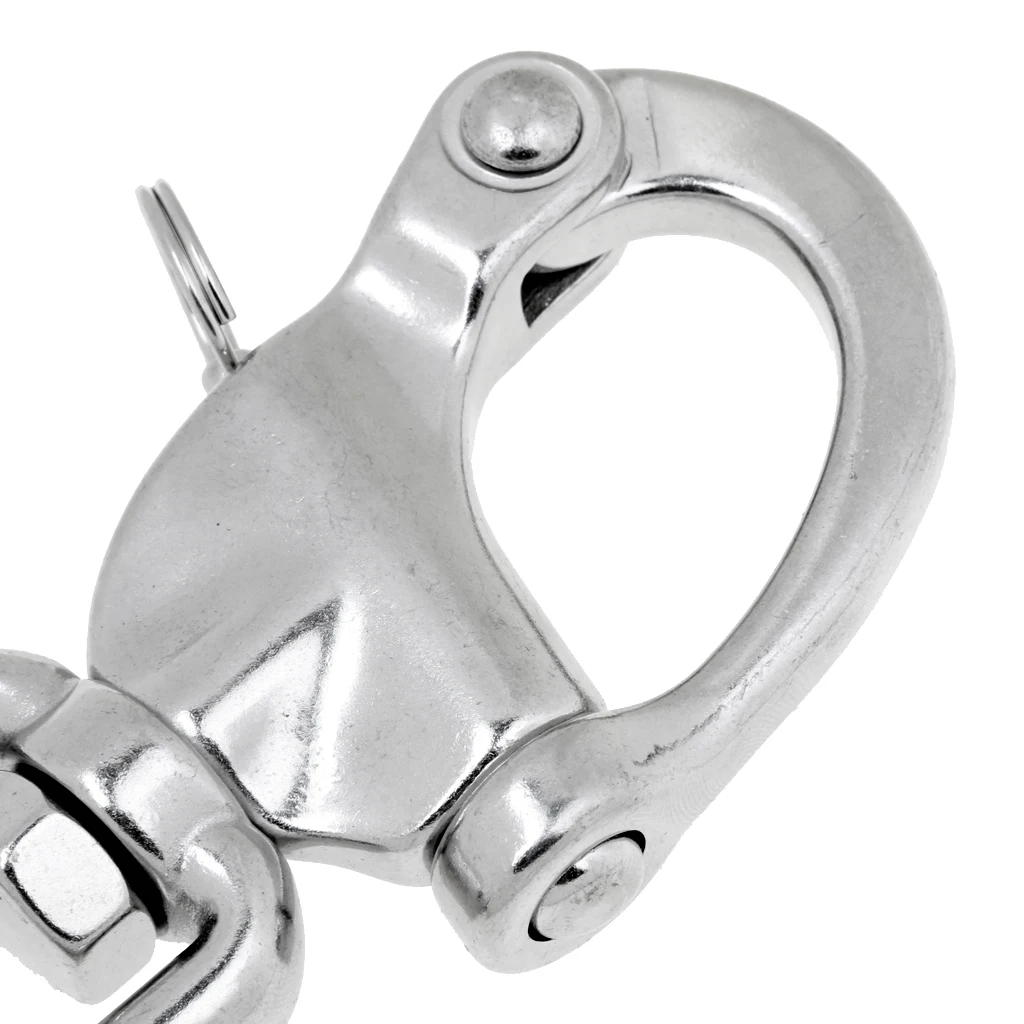 1 Pcs 304 Stainless Steel Swivel Shackle Quick Release Boat Anchor Chain Eye Shackle Swivel Snap Hook for Marine Architectural