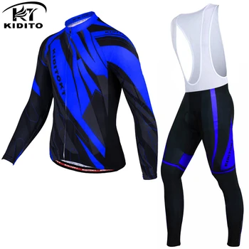 KIDITOKT Men Long Thermal Fleece Cycling Clothing Team Pro Cycling Jersey Winter Bib Pant Set MTB Champion Ropa Ciclismo suits
KIDITOKT Men Long Thermal Fleece Cycling Clothing Team Pro Cycling Jersey Winter Bib Pant Set MTB Champion Ropa Ciclismo suits