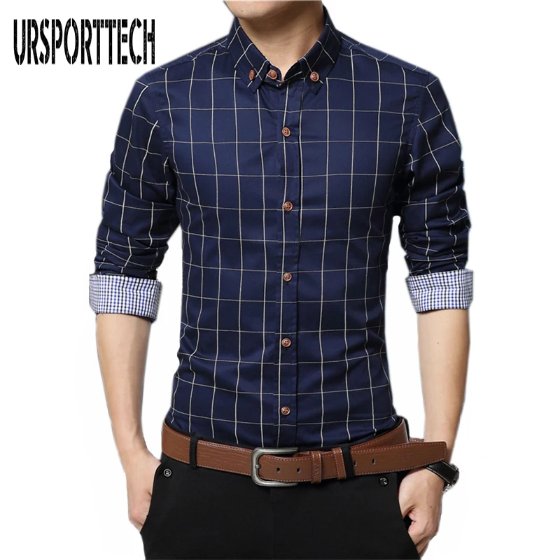 Mens Plaid Shirt 100% Cotton 2017 Spring Autumn Casual Long Sleeve Shirt Soft Comfort Slim Fit Styles Brand Man Clothes M-5XL
Mens Plaid Shirt 100% Cotton 2017 Spring Autumn Casual Long Sleeve Shirt Soft Comfort Slim Fit Styles Brand Man Clothes M-5XL