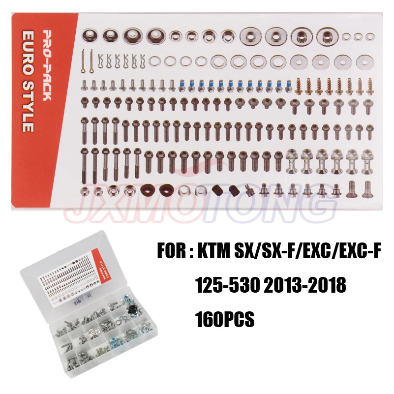 Pro Pack Hardware Full Size Bolt Bodywork Screw Kit for KTM SX SX-F EXC EXC-F
