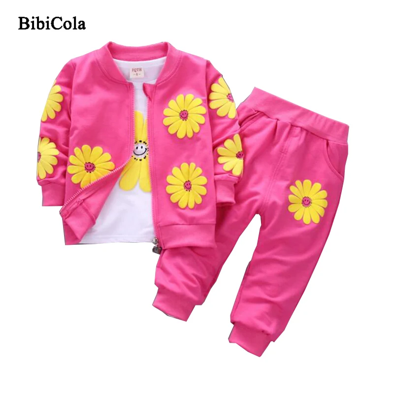 BibiCola Spring Baby Girls Clothing Set Cotton SunFlower 3Pcs Girls Clothes Suit Children Tracksuit Wear For Small Child Girls
BibiCola Spring Baby Girls Clothing Set Cotton SunFlower 3Pcs Girls Clothes Suit Children Tracksuit Wear For Small Child Girls
