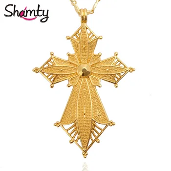 Shamty Habesha Style Ethiopian Pendant Necklace No Stone Pure Gold Color African Nigeria Sudan Eritrea Kenya Eretrean Jwelery
Shamty Habesha Style Ethiopian Pendant Necklace No Stone Pure Gold Color African Nigeria Sudan Eritrea Kenya Eretrean Jwelery