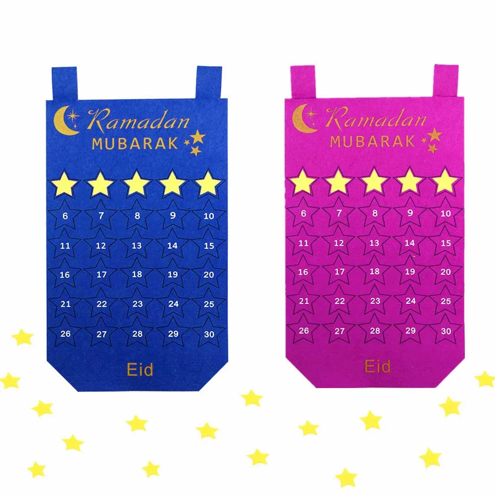 1pcs Mubarak Kareem Countdown Calendar Gold Star Sticker Wall Hanging Muslim Balram DIY Ramadan Party Decoration
1pcs Mubarak Kareem Countdown Calendar Gold Star Sticker Wall Hanging Muslim Balram DIY Ramadan Party Decoration