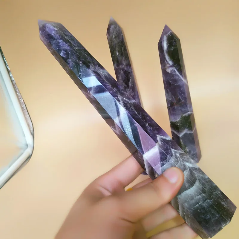 148-340mm Supersize natural dream amethyst crystal wand point. Feng shui quartz obelisk crystal healing stone
148-340mm Supersize natural dream amethyst crystal wand point. Feng shui quartz obelisk crystal healing stone