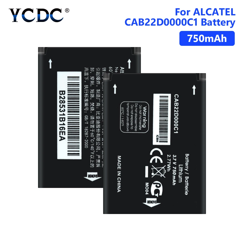 CAB22D0000C1 Battery For ALCATEL One Touch OT-2010 2010D 2010A 356 665X 750mAh Lithium Polymer Mobile Phone Replacement battery
CAB22D0000C1 Battery For ALCATEL One Touch OT-2010 2010D 2010A 356 665X 750mAh Lithium Polymer Mobile Phone Replacement battery